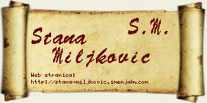 Stana Miljković vizit kartica